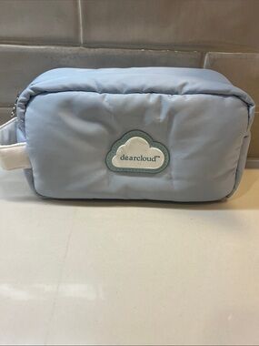 dearcloud Light Blue Cosmetic Pouch with Cloud Tag New!